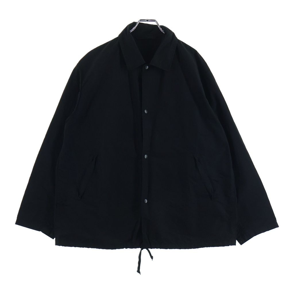 COMOLI (コモリ) COACH JACKET パラフィンコーティング コットンナイロン コーチジャケット ブラック K01-01003