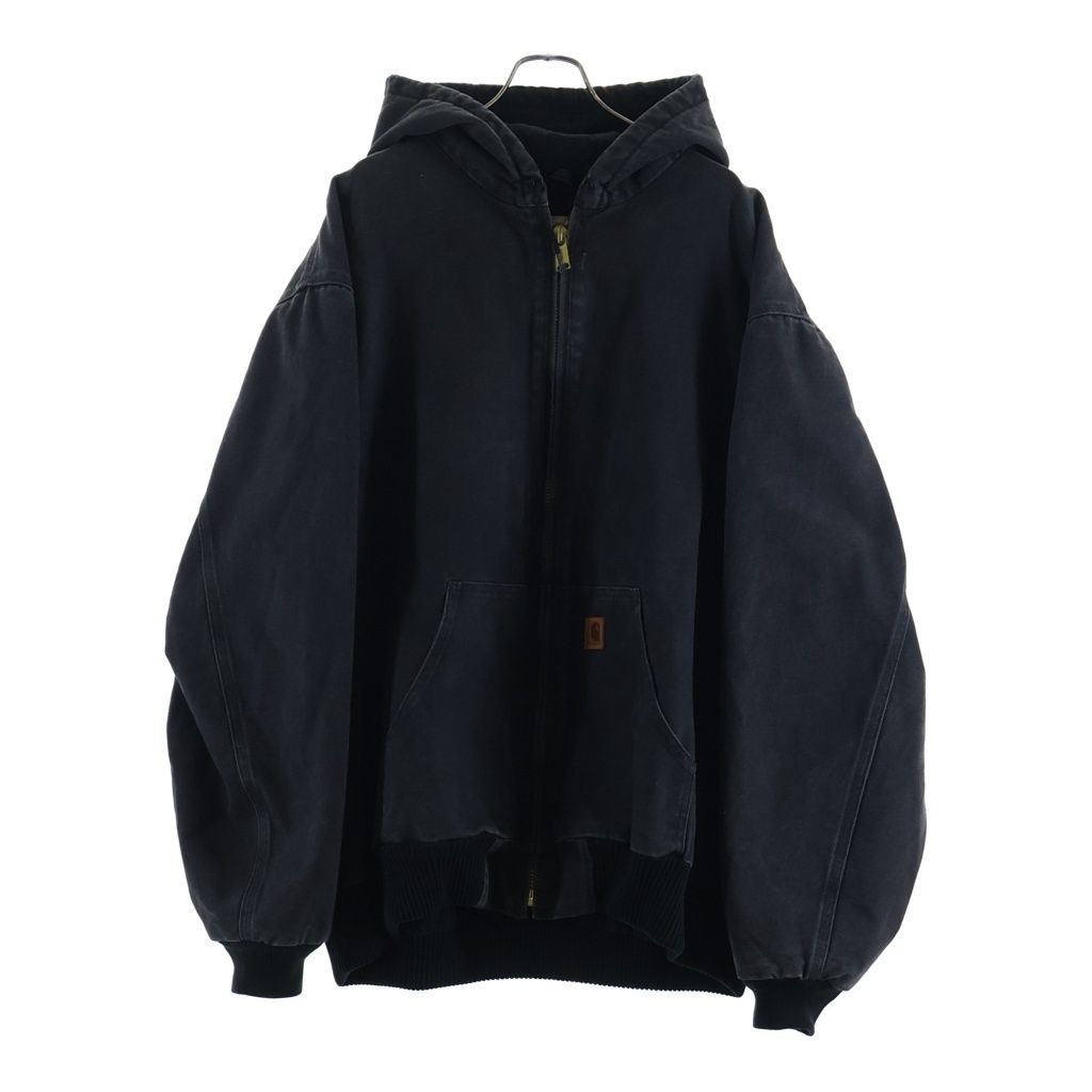 CARHARTT カーハート 10S Active Jacket メキシコ製 裏地キルティング フーディー アクティブジャケット ブラック J130-BLK CARHARTT (カーハート) 10S Active Jacket メキシコ製 裏地