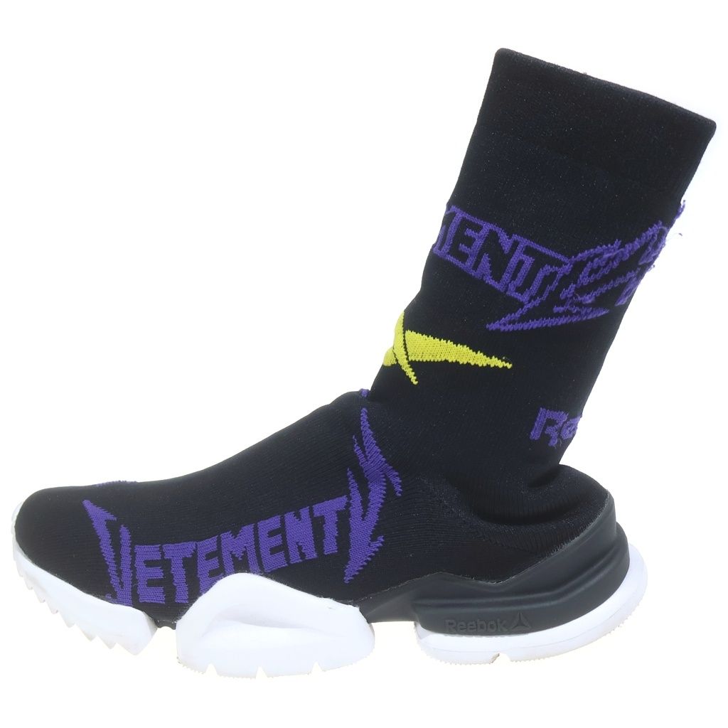VETEMENTS (ヴェトモン) ×Reebok Metal Sock Runner UAH19RE5 メタルソックスランナー ソックスブーツ ブラック レディース