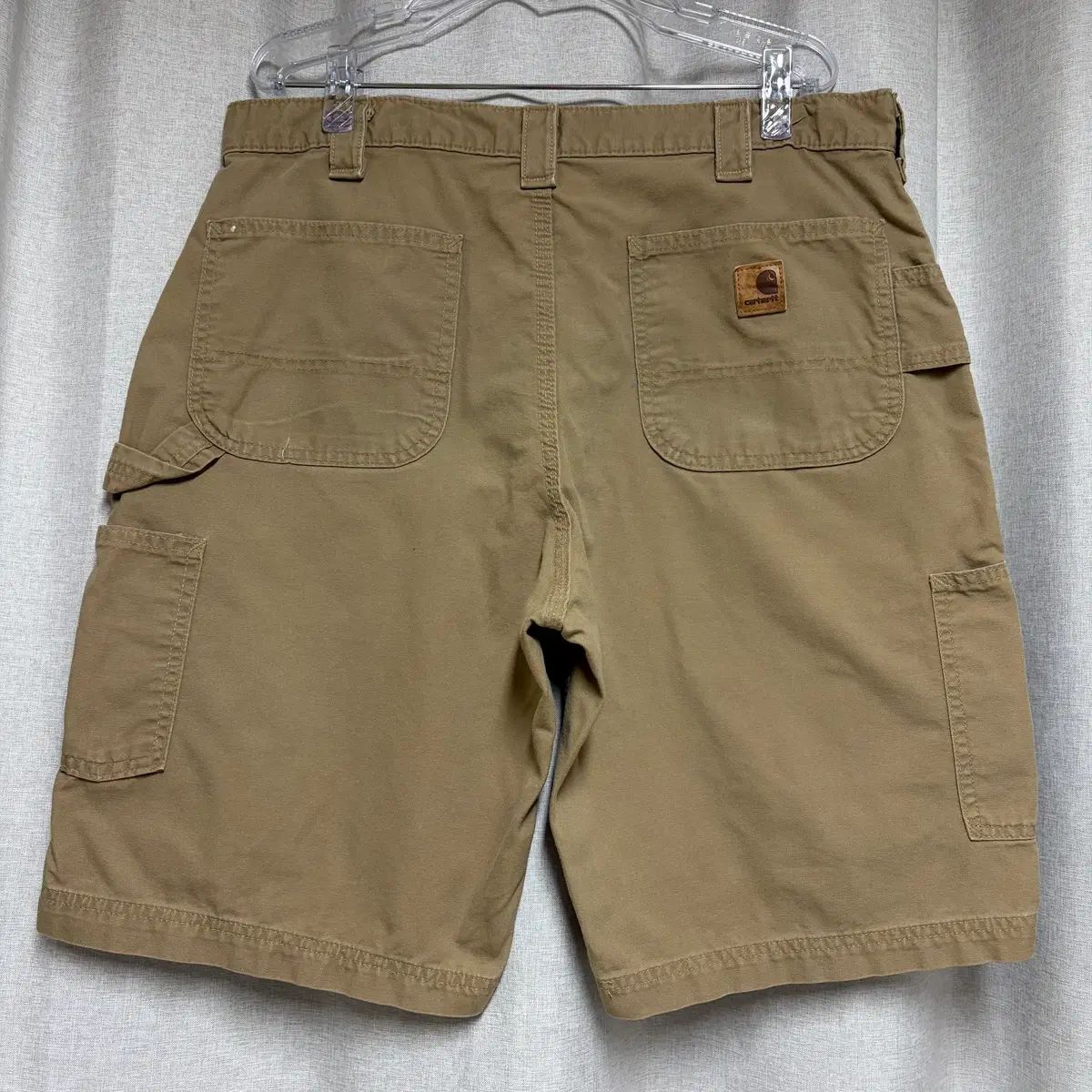 Carhartt B147 オリジナルフィット カーペンター ショーツ ベージュ (実寸 W35)