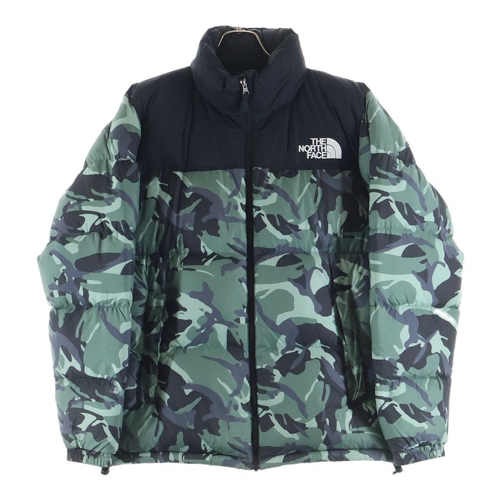 THE NORTH FACE (ザノースフェイス) NOVELTY NUPTSE JACKET ND91842 ノベルティヌプシ ジップアップナイロンダウンジャケット 迷彩 カモフラ ND91842 グリーン