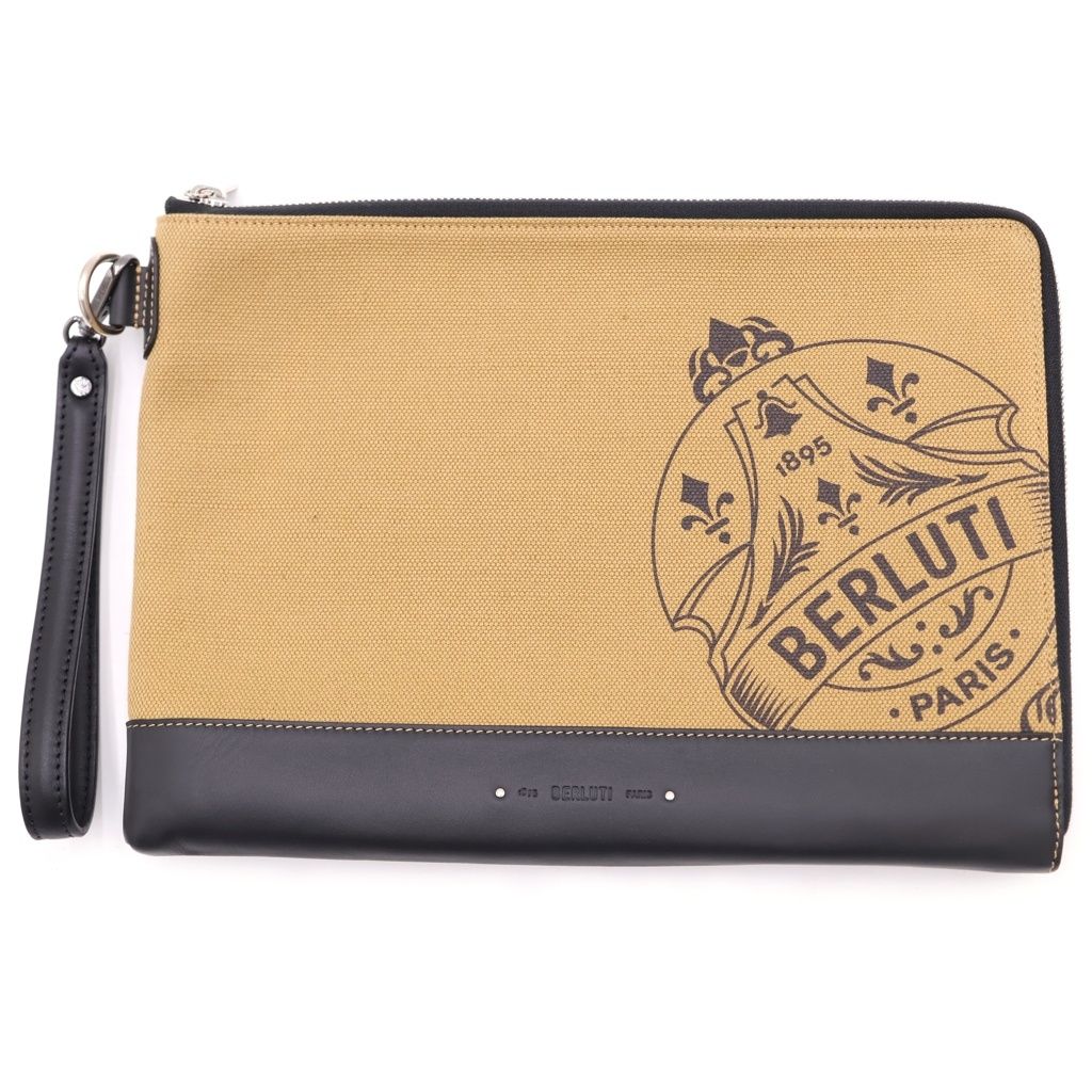 Berluti (ベルルッティ) ニノ クラッチバッグ GM キャンバス レザー