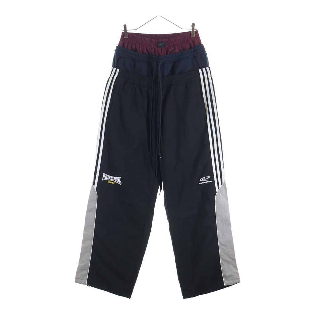 NO BRAND (ノーブランド) PROTOCOL INDEX (プロトコール インデックス) 3Layered Track Pants スリーレイヤード トラックナイロンパンツ ブラック
