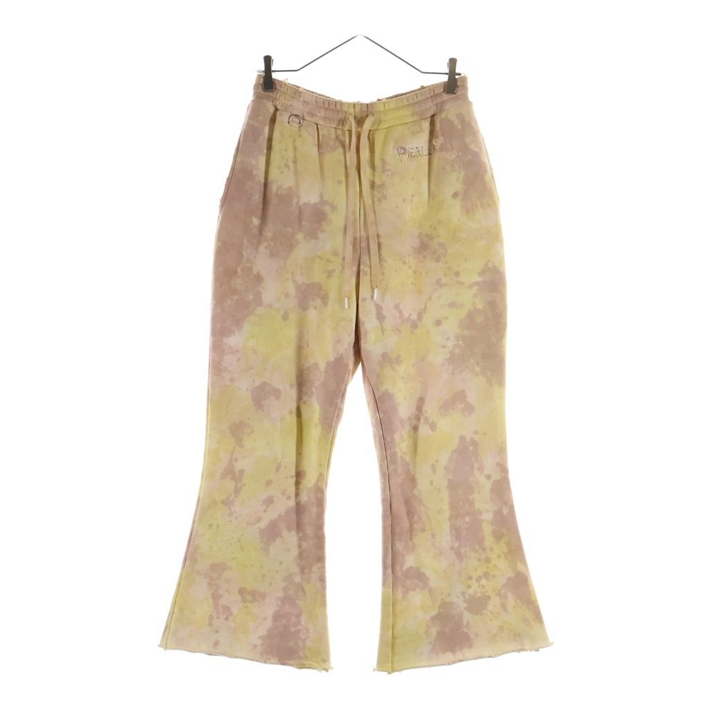 doublet ダブレット 22SS WASTE VEGETABLE DYED SWEAT PANTS 22SS28PT177 ウェイスト ベジタブル ダイド フロントロゴ刺繍 スウェットパンツ イエロー doublet (ダブレット) 22SS WASTE VEGETABLE DYED SWEAT PANTS