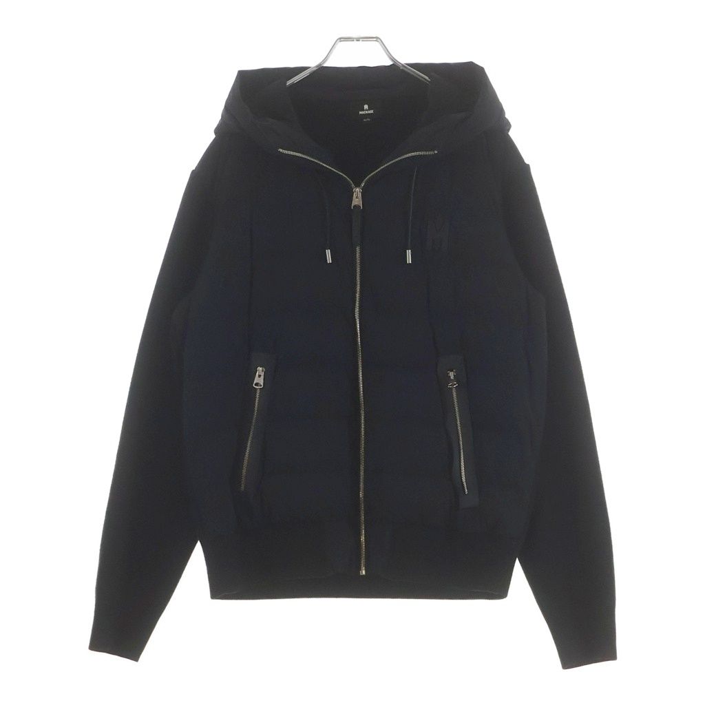 MACKAGE (マッカージュ) ハイブリット フーディダウンジャケット ナイロン ニット切替 ダウンジャケット ブラック #XL 10752231-5A