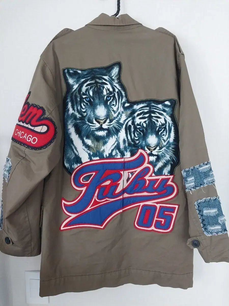 xx 新品 ヒップホップ fubu tiger ハンドメイド マウンテンパーカー ジャケット メンズ 95 100
