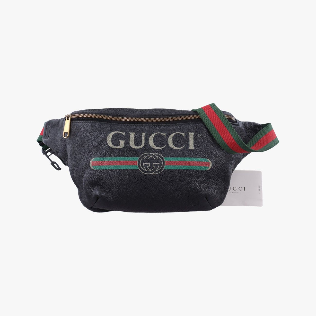 グッチGucciグッチプリント ブラック レザー 530412 D025598413