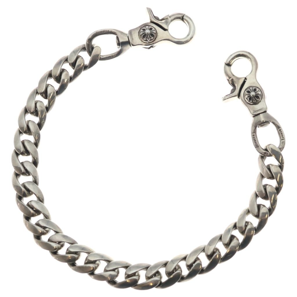 CHROME HEARTS (クロムハーツ) CLASSIC SHORT-T/ 2クリップショートクラシック ウォレットチェーン シルバー BCA068 600,600円