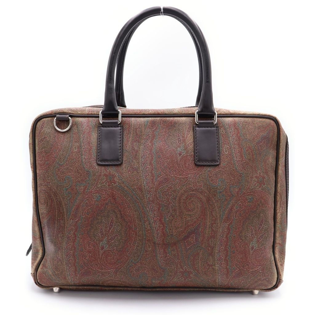 ETRO (エトロ) Paisley Briefcase ペイズリー ビジネスバッグ 2WAY 総柄 ブラウン