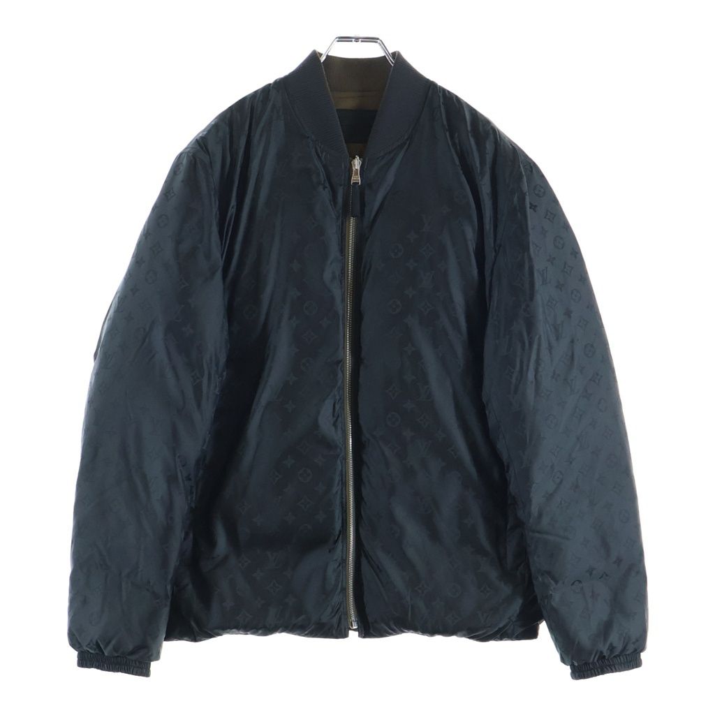 LOUIS VUITTON (ルイヴィトン) 19AW モノグラム リバーシブル ダウンジャケット ブルゾン ブラック/ベージュ HFB47WGHK