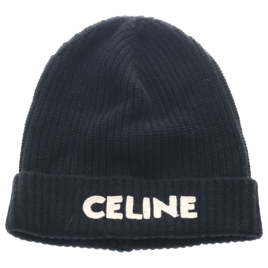 CELINE (セリーヌ) ロゴニット帽 ブラック