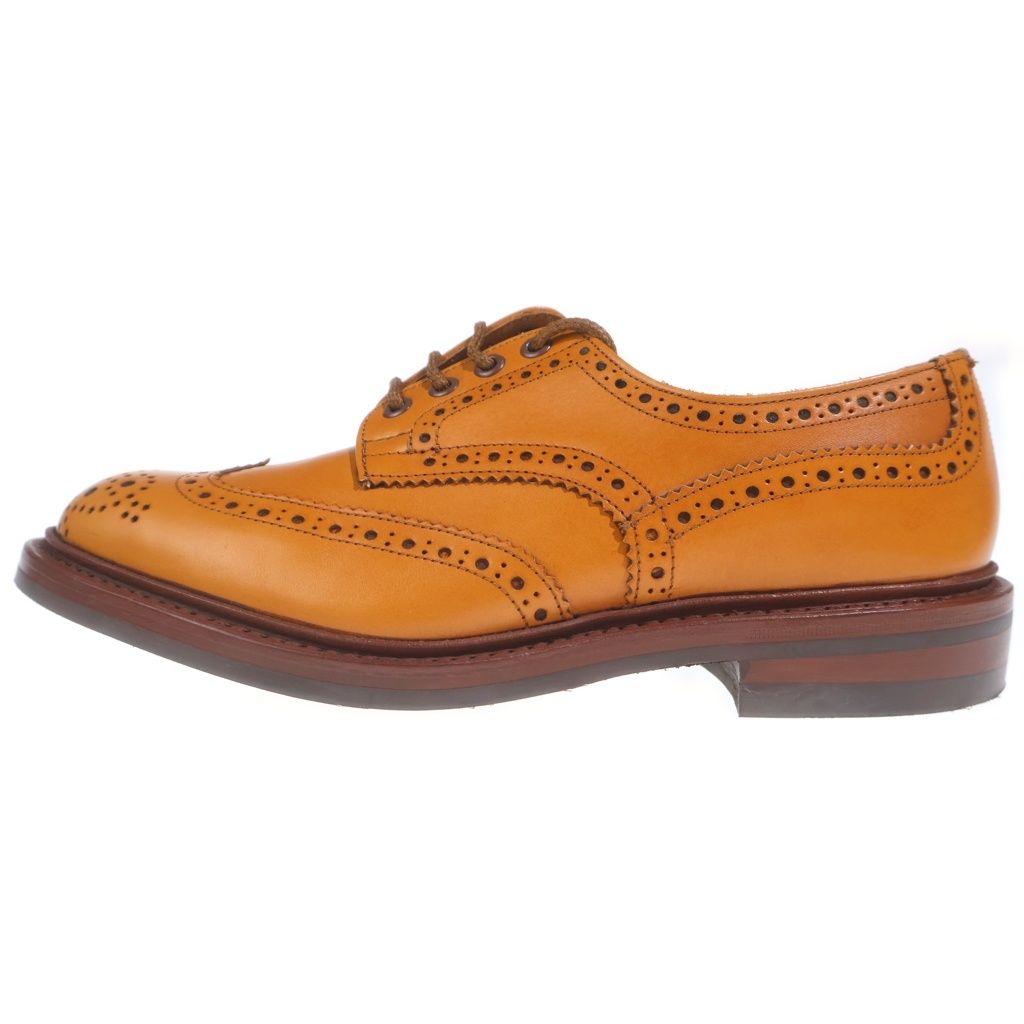 Tricker's (トリッカーズ) BOURTON バートン エイコーン メダリオン ウィングチップ レザー ドレスシューズ ライトブラウン 5633/38