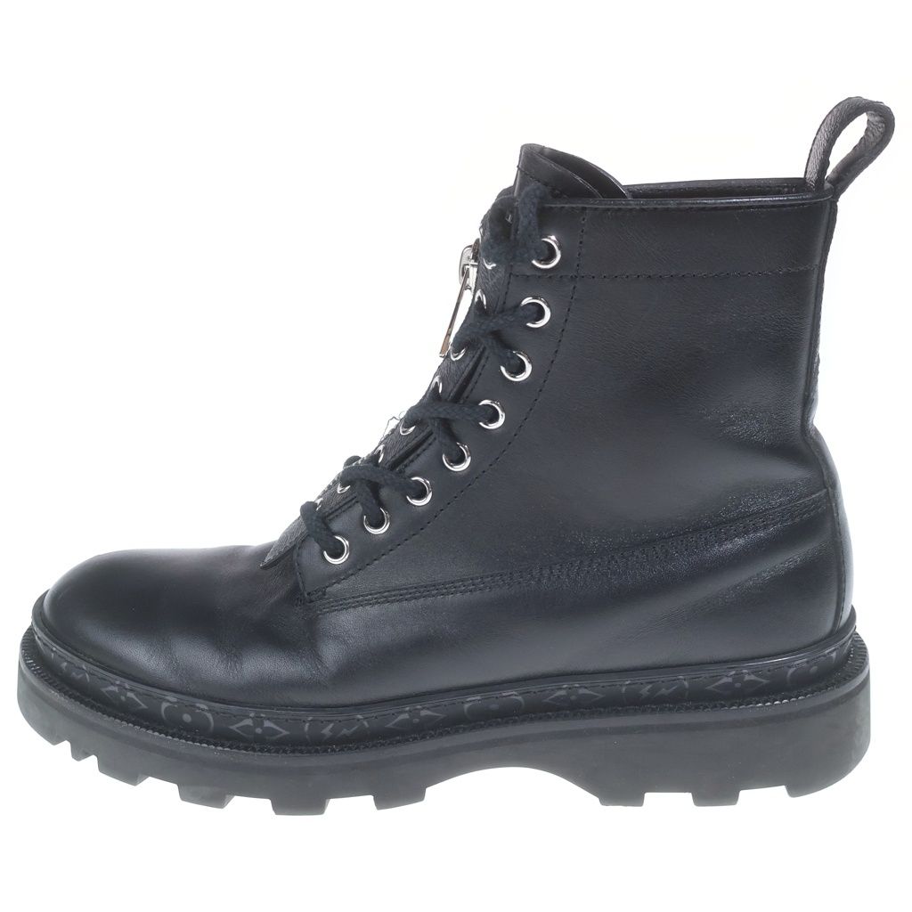 LOUIS VUITTON (ルイヴィトン) Ancle Combat Boots アンクルコンバットブーツ ロングブーツ レザー モノグラム ブラックBM0137