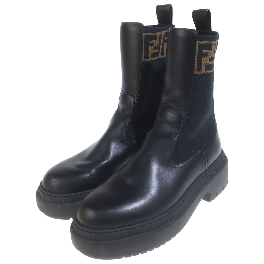 FENDI (フェンディ) Domino biker boots バイカー ロング チェルシー