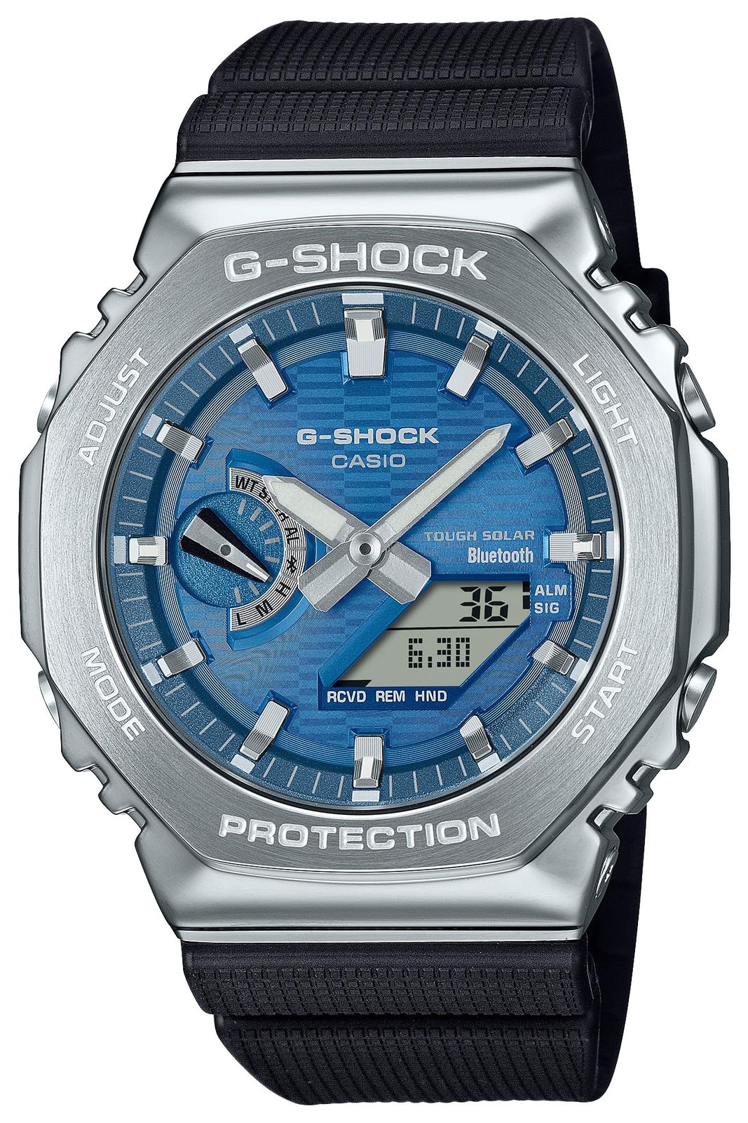 CASIO カシオ G-SHOCK ジーショック GBM-2100A-2B シルバー/ブルー メンズ 腕時計 並行輸入品
