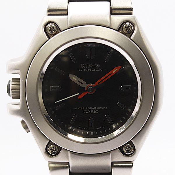 美品 稼働 カシオ G-SHOCK MRG-120 727844 QZ ブラック文字盤 メンズ