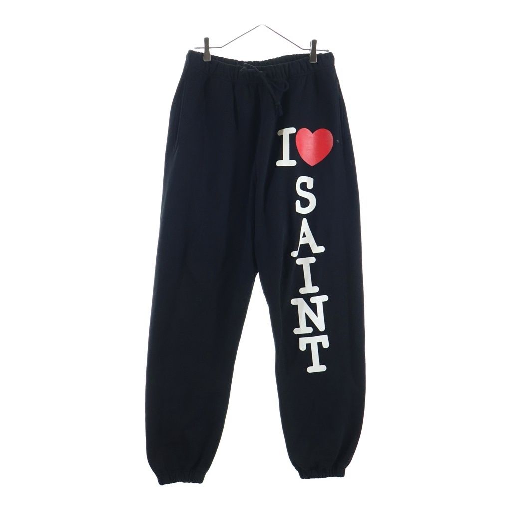 SAINT MICHAEL (セントマイケル) 26SS I LOVE SAINT SWEAT PANTS SM-MK8-0000-062 スウェットパンツ ブラック