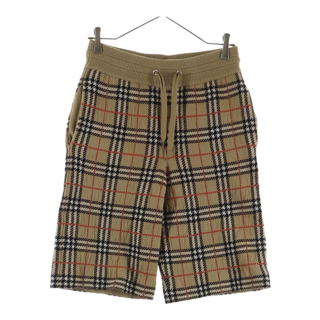 BURBERRY (バーバリー) ノヴァチェック ニットハーフパンツ ベージュ 8021341