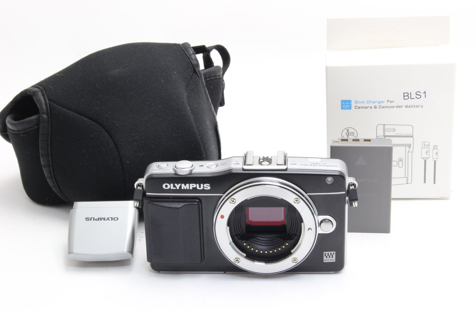 AB (良品) OLYMPUS オリンパス PEN Mini E-PM2 ボディ ブラック 初期