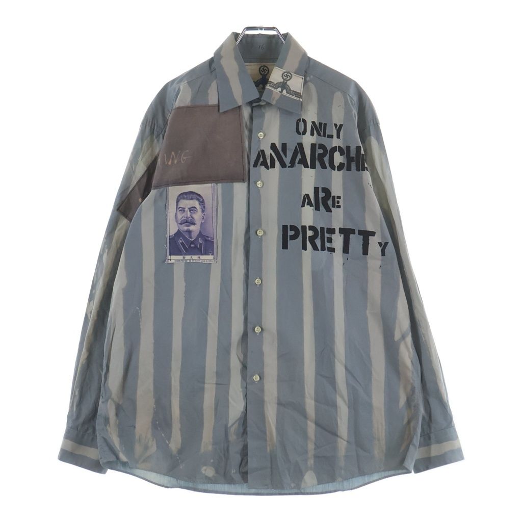 VINTAGE (ヴィンテージ) St Michael Marks & Spencer (セントマイケル マークス スペンサー) Anarchy Shirt アナーキー 長袖シャツ グレー