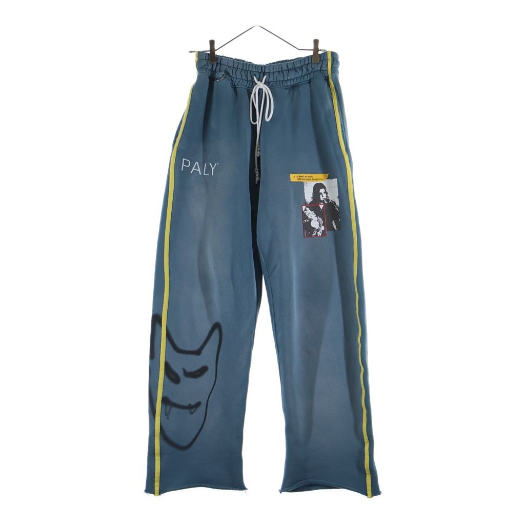 Paly Hollywood (パリーハリウッド) SWEETWISE AIRBURSH SWEATPANT ドローコード グラフィックスウェットパンツ ライトブルー