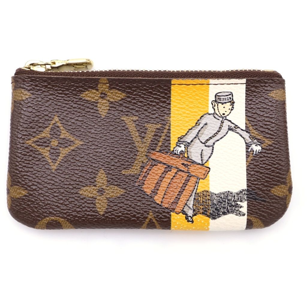 LOUIS VUITTON (ルイヴィトン) モノグラム ポシェット・クレNM ブラウン PVCレザー コインケース M60033
