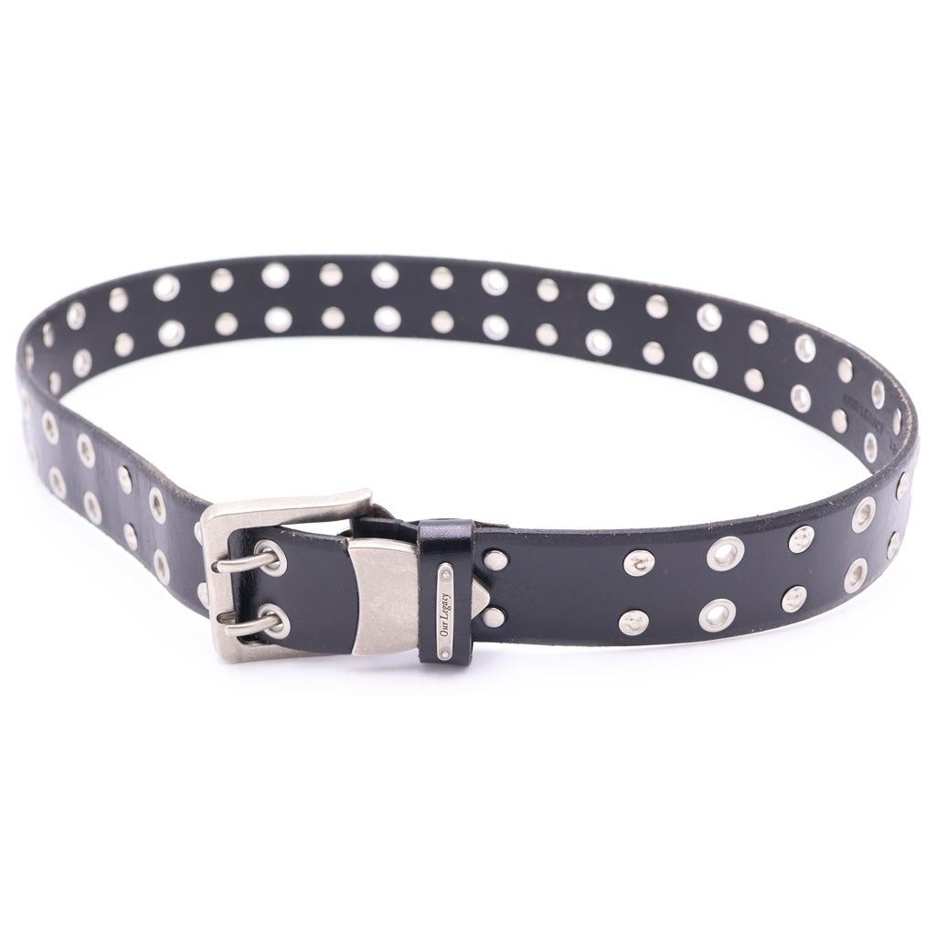 OUR LEGACY (アワーレガシー) Flecking Black Leather Belt スタッズ レザーベルト ブラック