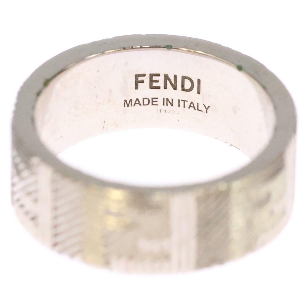 FENDI (フェンディ) FFロゴ ズッカ柄 リング 指輪 シルバー IT4723