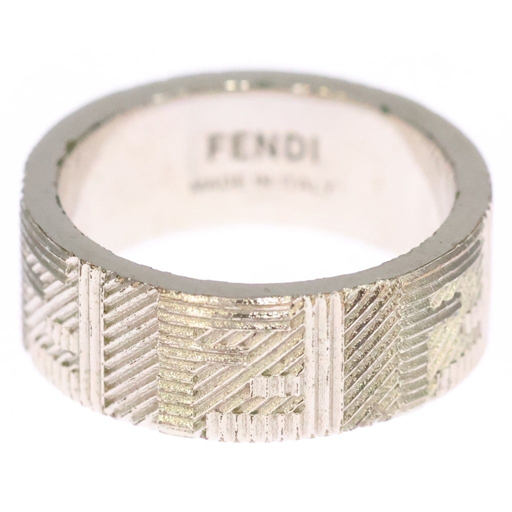 FENDI (フェンディ) FFロゴ ズッカ柄 リング 指輪 シルバー IT4723