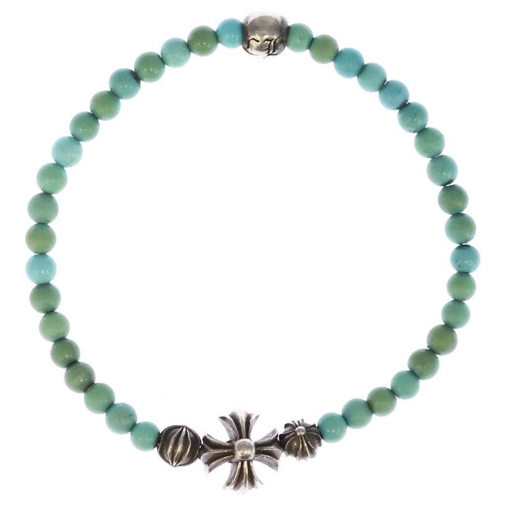 CHROME HEARTS (クロムハーツ) 4mmビーズブレス BEAD4mmターコイズビーズブレスレット