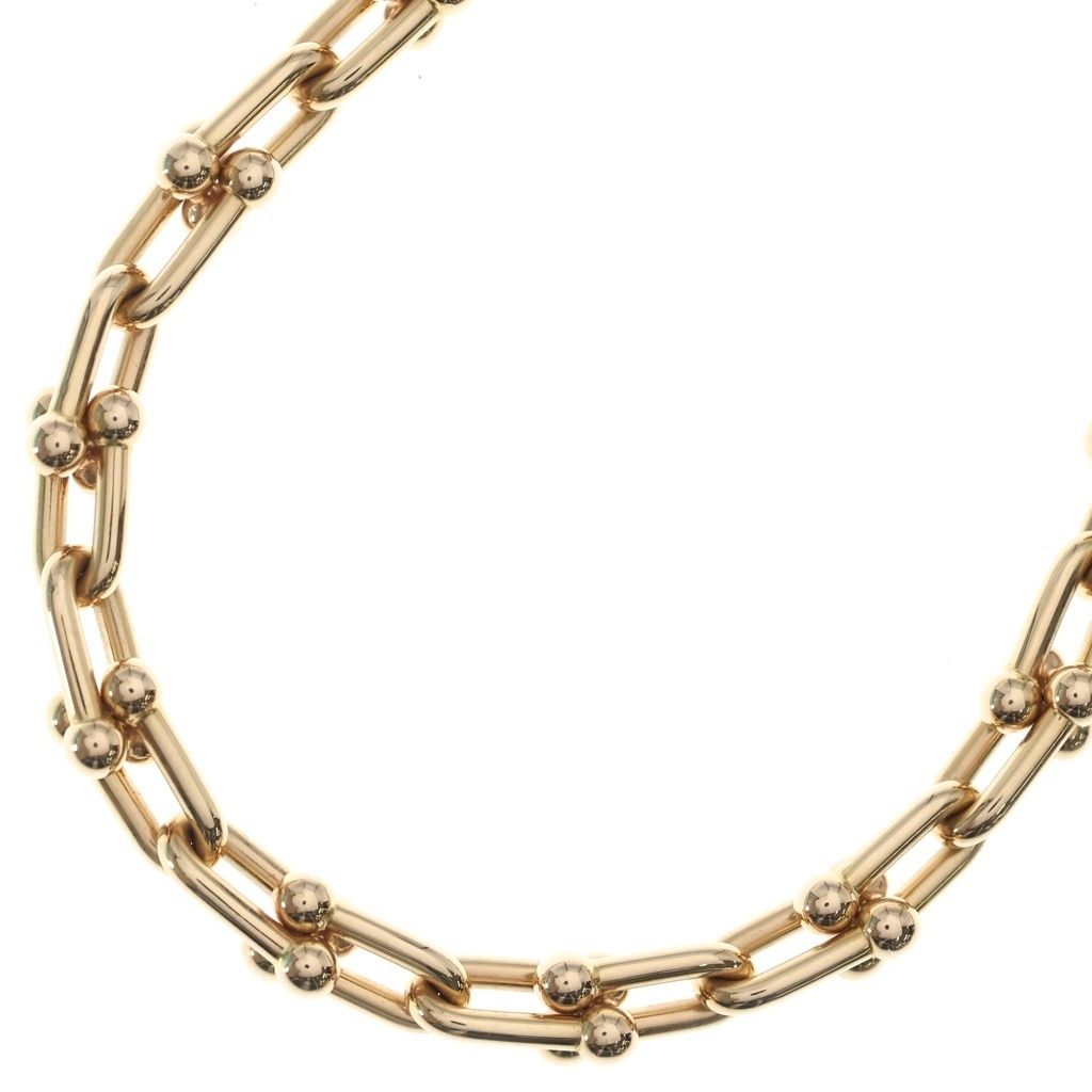 TIFFANY & Co. (ティファニー) ハードウェア ミディアムリンク チェーン Au750 ネックレス ゴールド