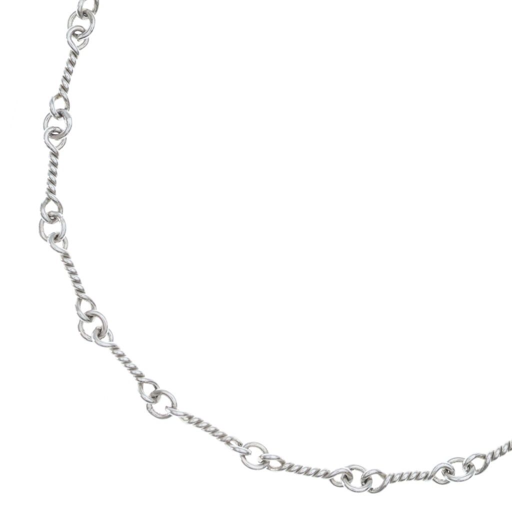 CHROME HEARTS (クロムハーツ) 18KWG NECKCHAIN T16 オールド ツイストチェーンネックレス 16inch ホワイトゴールド BCA001