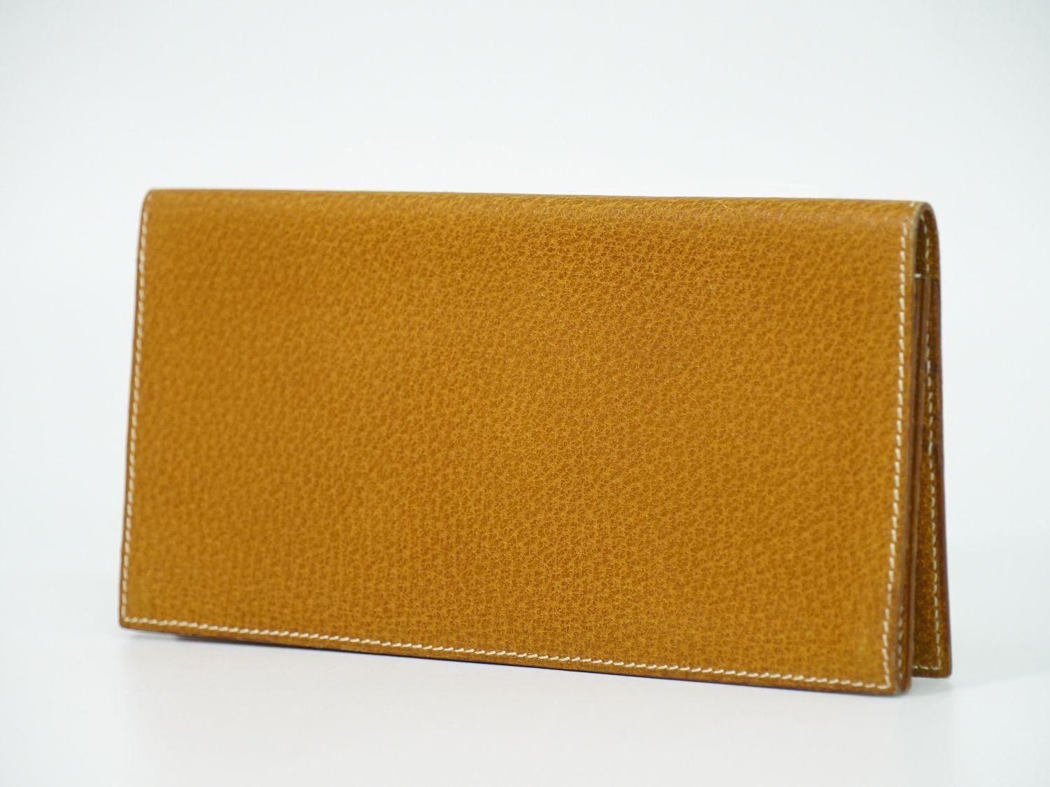 本物 エルメス HERMES レザー 札入れ 長財布 ロングウォレット ○X刻