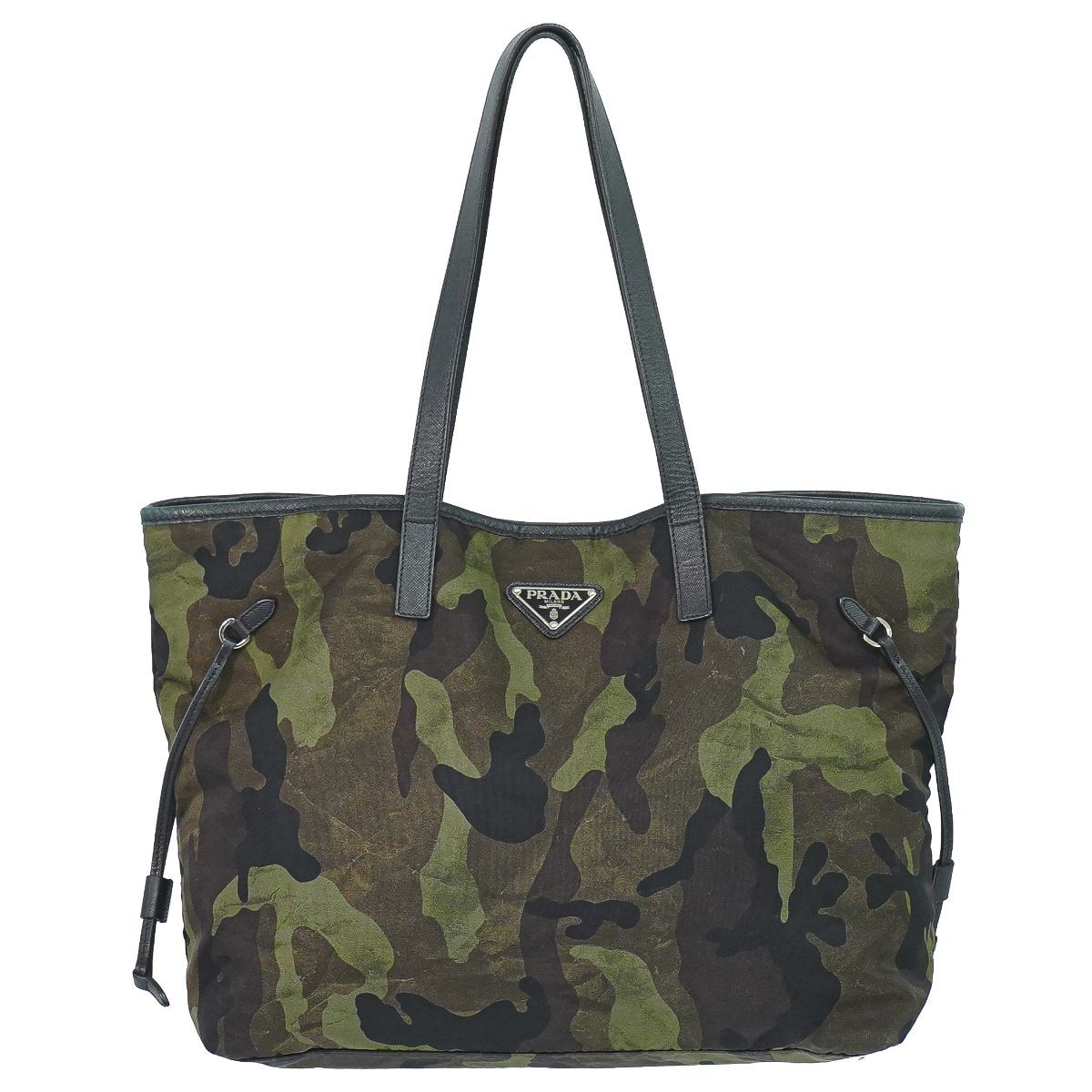 本物 プラダ PRADA カモフラージュ 迷彩柄 ショルダーバッグ トート