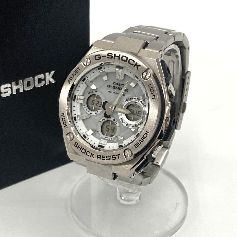 CASIO カシオ G-SHOCK 腕時計 G-STEEL GST-W110D タフソーラー アナデジ ケース付き Gショック ★SS913