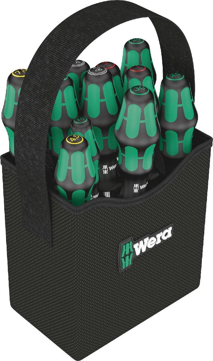 WERA ヴェラ 004313 KFドライバーセット バック付 11点入 品番：004313　Wera 2goシステムとのドッキングに適しています。