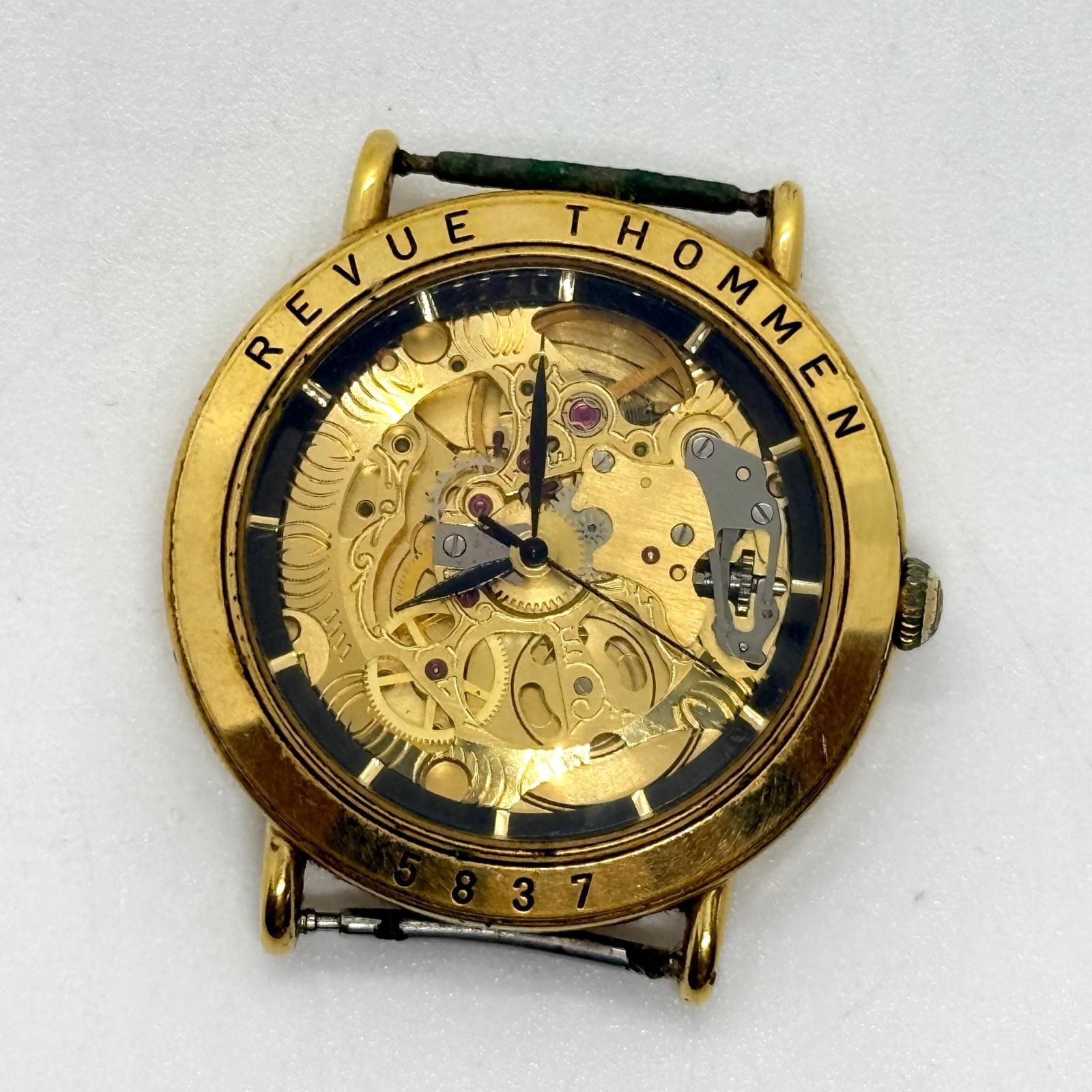 REVUE THOMMEN レビュートーメン MSR T54 5837 スケルトン AT メンズ 腕時計 稼働品