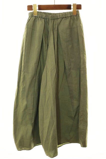 マニュエル ギバル MANUELLE GUIBAL COTTON PANTS サイズ 1 コットン ワイド パンツ カーキ フランス製 【ブランド古着ベクトル】【中古】●260622