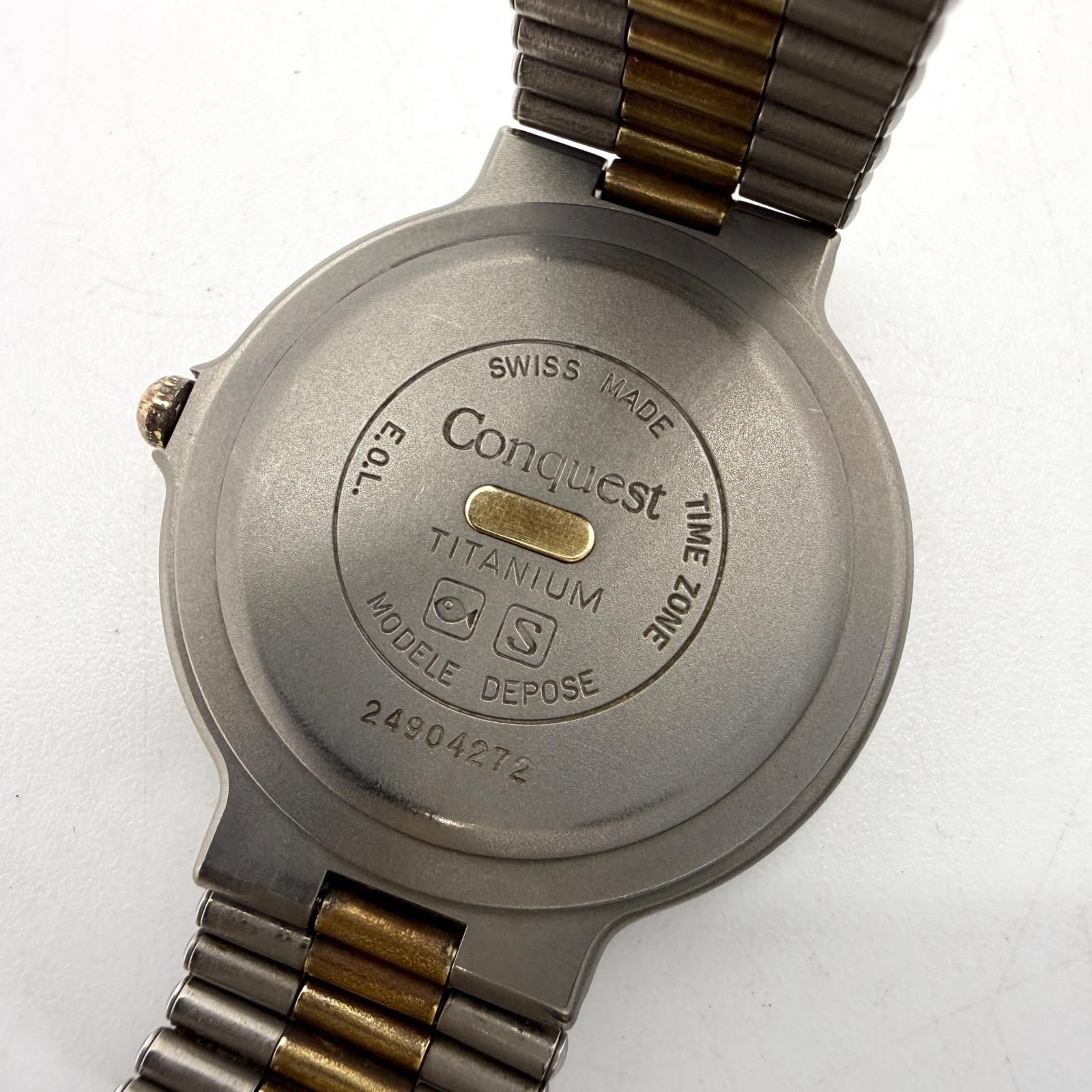 ロンジン クォーツ 稼働品 純正リュウズ LONGINES QUARTZ メンズ腕時計 