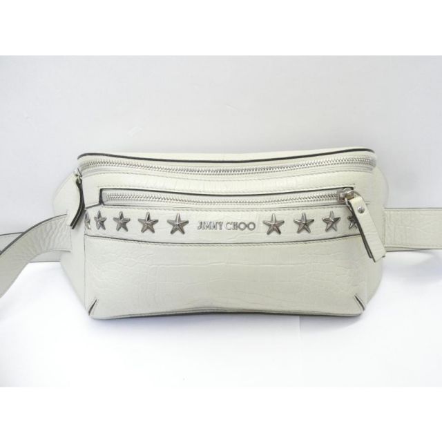 ジミーチュウ JIMMY CHOO スタースタッズ ボディバッグ 保存袋付 鞄 △WP3026