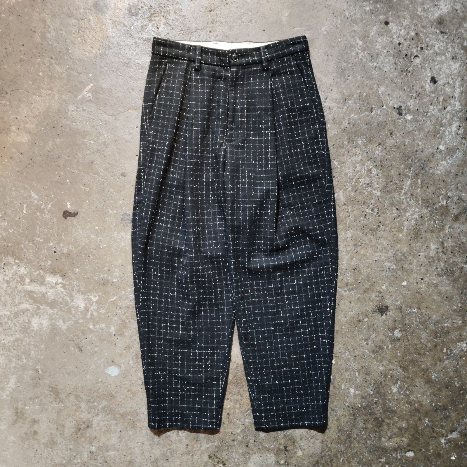 URU 22aw WOOL TWEED 1 TUCK PANTS ウル 2022aw ウールツイード1タックパンツ 22FWT02