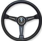 新品未使用 NARDI ナルディ SMOOTH LEATHER ブラックレザー＆ブラックスポーク N341 340mm 正規品 ステアリング 20260624 J