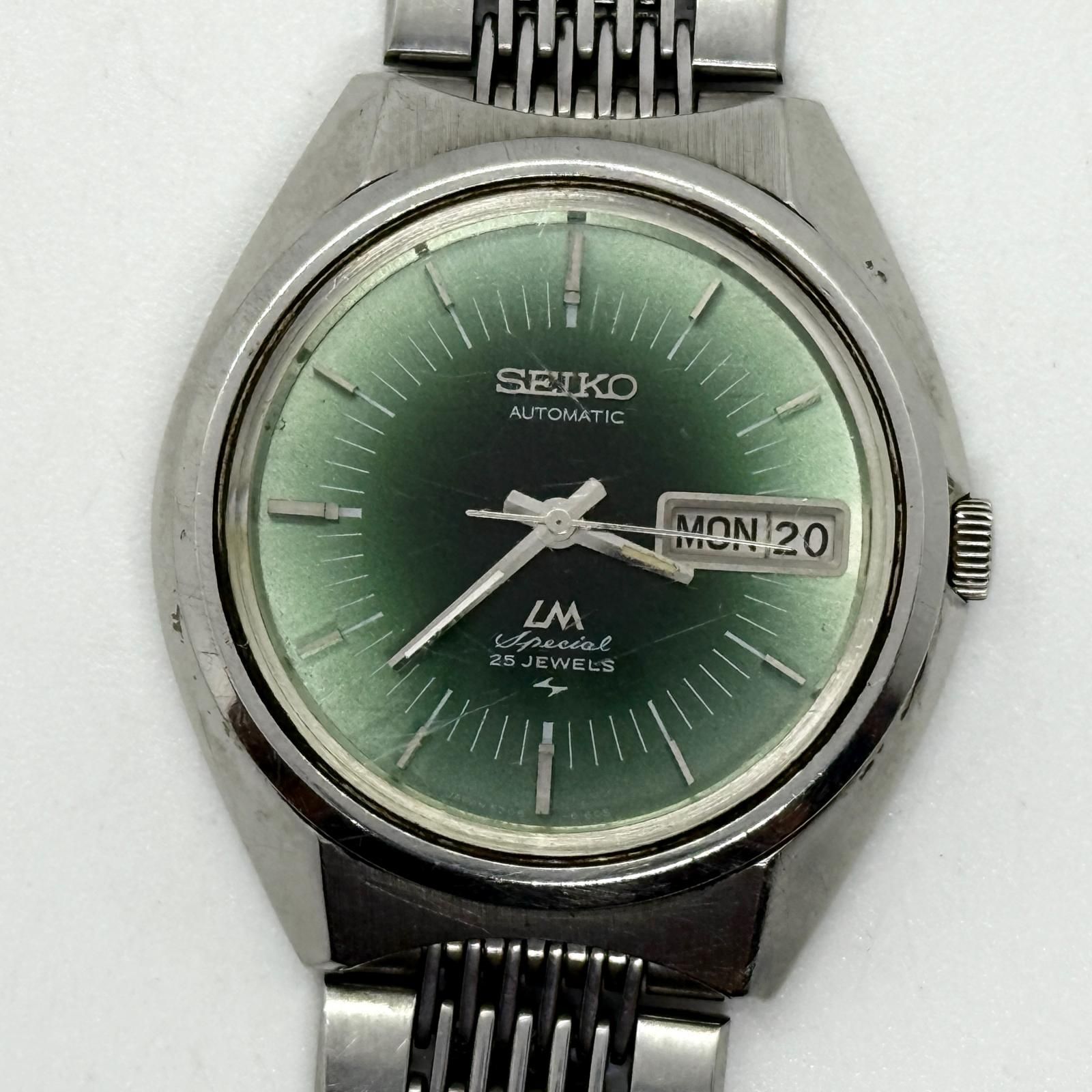 SEIKO セイコー ロードマチック 5206-6110 グリーン AT メンズ 腕時計 訳あり