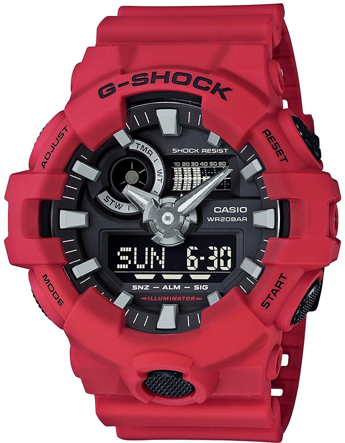 CASIO カシオ G-SHOCK ジーショック GA-700-4A ブラック/レッド メンズ 腕時計