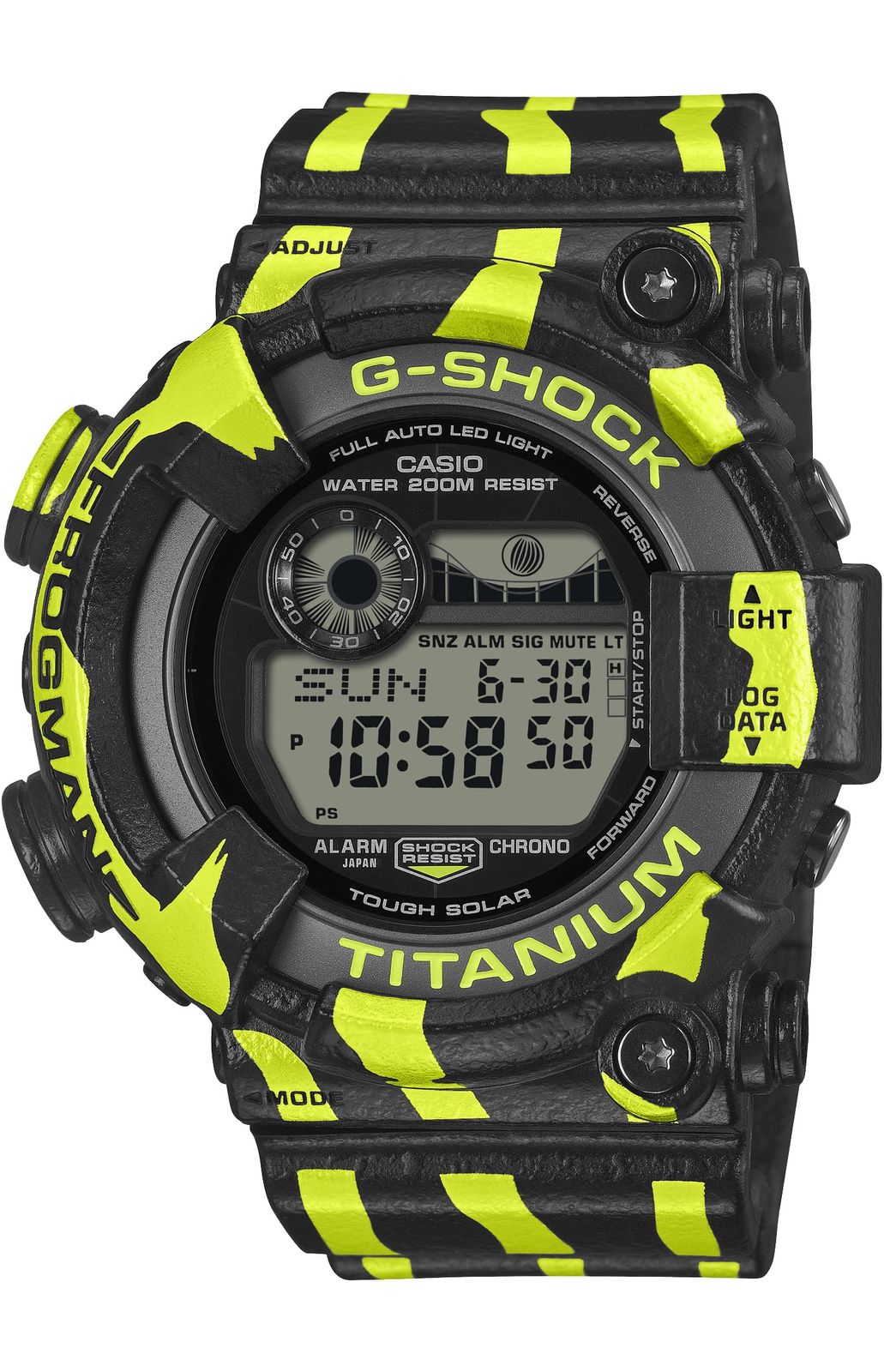 CASIO カシオ G-SHOCK ジーショック GW-8200TPF-1 MASTER OF G FROGMAN 腕時計 メンズ タフソーラー ブラック ミスジヤドクガエル