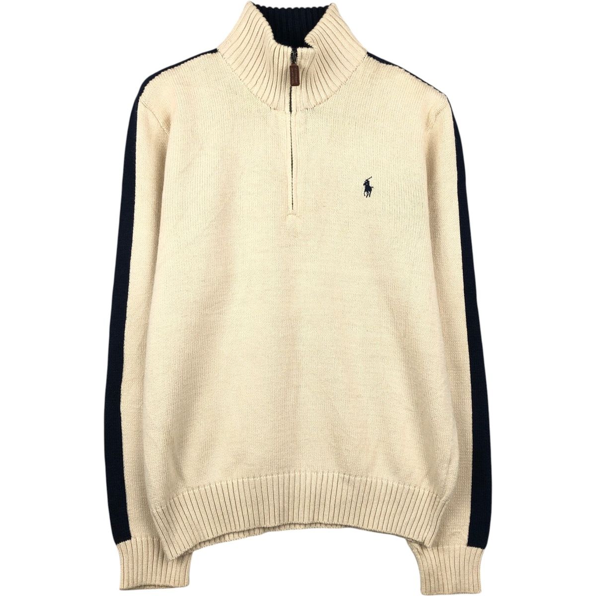 古着 ラルフローレン Ralph Lauren POLO by Ralph Lauren コットンニットハーフジップセーター メンズS相当/eaa651558