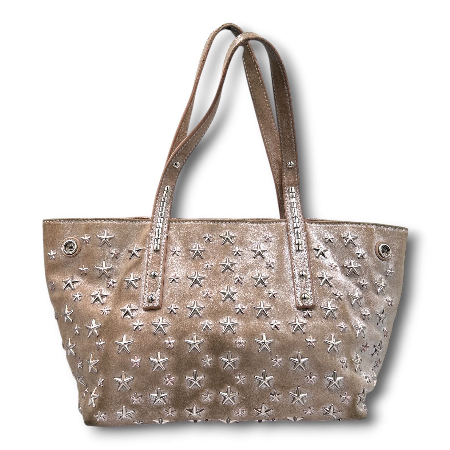 保存袋付き JIMMY CHOO ジミーチュウ SASHA/S サシャ スタッズ トート 
