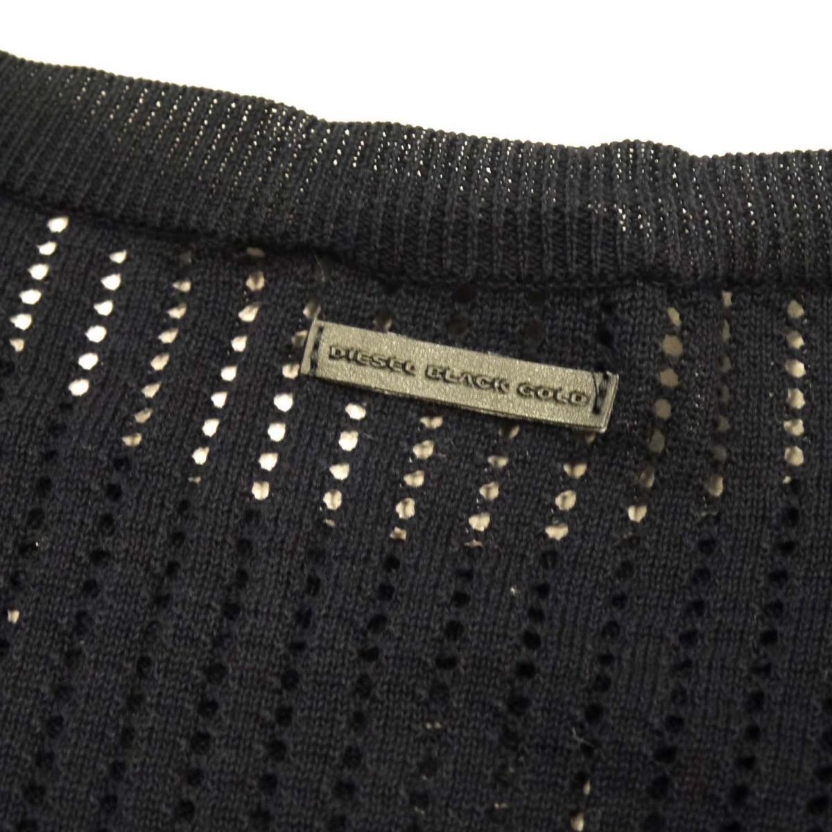 美品◇DIESEL BLACK GOLD 半袖 サマーニット メッシュ編み 透け感 