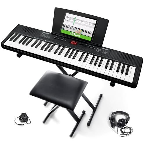 Alesis キーボード ピアノ 61鍵盤 スピーカー内蔵 ポータブル 初心者向け 電子キーボード スタンド ベンチ ヘッドホン タブレット/譜面スタンド 300音色 フリーレッスン付属 Melody 61 MK4mt 4f4f706b