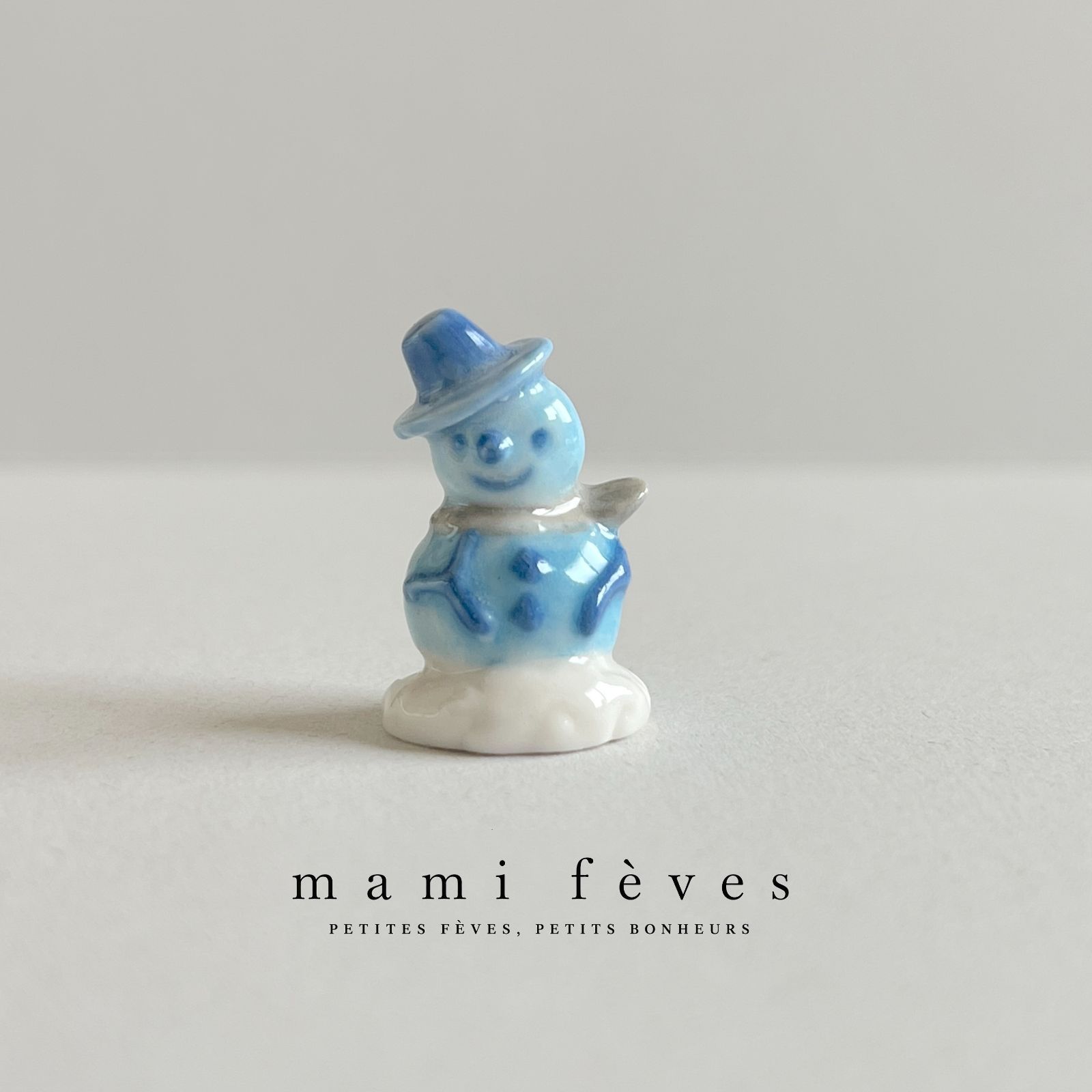 フェーヴ 雪だるま 四季 フランス フェーブ ミニチュア陶器 m-1259
